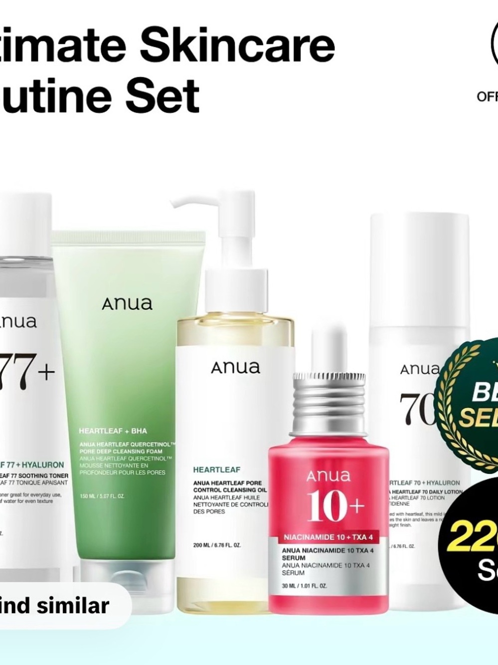 Anua Women's Skincare Cleanser & Exfoliant Set — Green & Pink